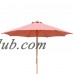 Island Umbrella Tranquility 9-ft Hardwood Market Umbrella with Weather-Resistant Champagne Olefin Canopy, Wind Vent   567880719
